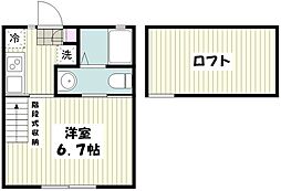 ヒルトップ岸根 1階1Kの間取り