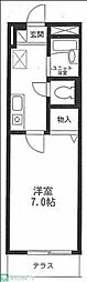 Ｋ−ｆｌａｔ 1階1Kの間取り