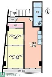 ネオステーションプラザ反町 301 3階2LDKの間取り