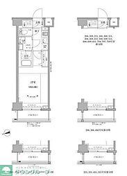 RELUXIA GRANDE 川崎 1Kの間取図画像