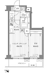 サニーリヴ北新横浜 1LDKの間取図画像