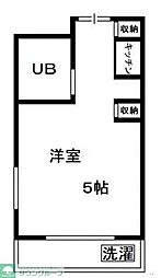 TOP横浜東白楽 ワンルームの間取図画像