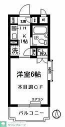 Liz三ツ沢 1Kの間取図画像