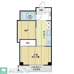 シャンボール白楽 1SKの間取図画像