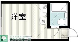 ユナイト妙蓮寺ストリングス ワンルームの間取図画像