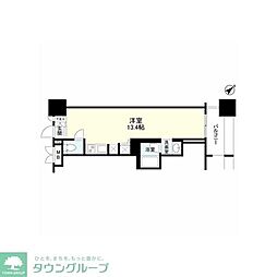 パークフラッツ横濱公園 ワンルームの間取図画像