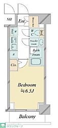 ドゥーエ新横浜 1Kの間取図画像