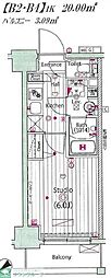 ガーラ・ステーション東神奈川 1Kの間取図画像