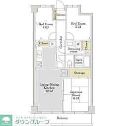 アーバンパーク常盤台公園B棟 3LDKの間取図画像