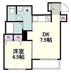 Larasse 1DKの間取図画像