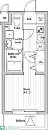 SPコート菊名ノース 1Kの間取図画像