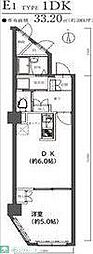 MAXIVヒヨシ 1DKの間取図画像