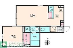 アクアベース西横浜 1LDKの間取図画像