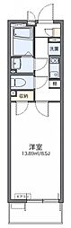 レオネクストリベルテ 1Kの間取図画像