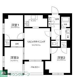 成加パラシオン 3LDKの間取図画像