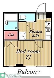 コンシェール茨木 1Kの間取図画像
