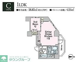 クレストコート目白新坂レジデンス 1LDKの間取図画像