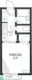 大原館 1Kの間取図画像