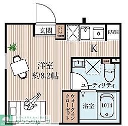 北大塚マンション ワンルームの間取図画像