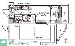 SAKURAAXIS中板橋 1DKの間取図画像