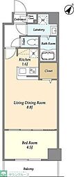 アルファコート常盤台3 1LDKの間取図画像
