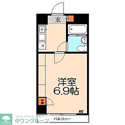 パレ・ドール文京第2 1Kの間取図画像