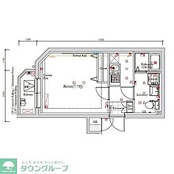 GALICIA南長崎 1Kの間取図画像