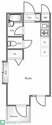菱和パレス池袋本町 ワンルームの間取図画像