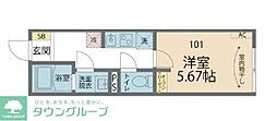 everCrest赤羽志茂 1階1Kの間取り