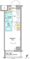 プラウドフラット根津谷中 5階1Kの間取り