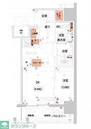 ハーモニーレジデンス山手大塚ザ・ガーデ 3階1DKの間取り