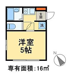 アムロゼッタ駒込 4階1Kの間取り