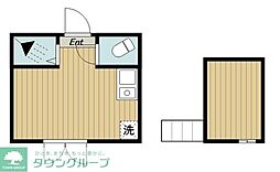 アーバンプレイス巣鴨 2階ワンルームの間取り