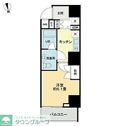 VIOR文京関口 1Kの間取図画像