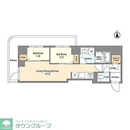 ドゥーエ尾久 2LDKの間取図画像