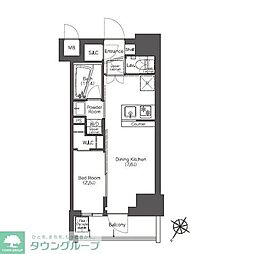COMFORIA滝野川 1DKの間取図画像