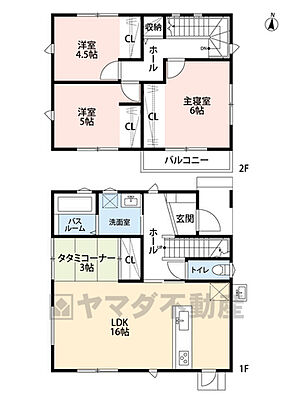 間取り 鳥栖市田代外町　2号棟　戸建