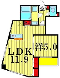 ガーデンフォレスト親水公園 3階1LDKの間取り