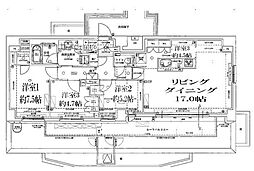 クラッシィハウス谷中道灌山Ｗ棟 5階3LDKの間取り