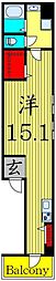 Ambition東尾久 3階ワンルームの間取り