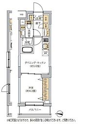 リビオメゾン湯島 1DKの間取図画像