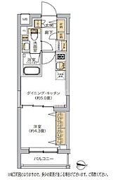 リビオメゾン湯島 1DKの間取図画像