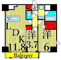 COMFORIA台東根岸 2LDKの間取図画像