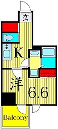 TSResidence北上野 1Kの間取図画像