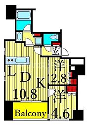 ルフォンプログレ上野入谷プレイス 2LDKの間取図画像