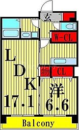 イーストエクラン 1LDKの間取図画像