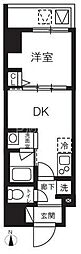 ハーモニーレジデンスグローバルキャピタル 1DKの間取図画像