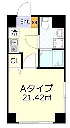 ブローテ三ノ輪 1Kの間取図画像
