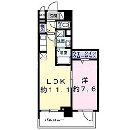 スアヴィス三ノ輪 1LDKの間取図画像