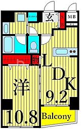 エリアM 1LDKの間取図画像